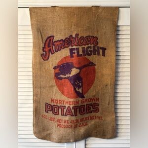 American Flight Burlap Potato Sack